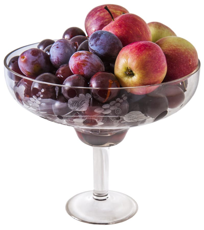 Glass vase with fruit stock photo. Image of vegetarian 25945618