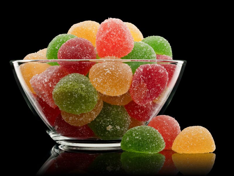 Glass Vase with Multicolored Fruit Candy Stock Photo Image of colors