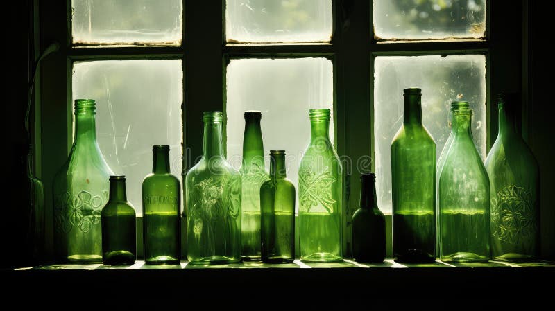 Glass vintage green vector illustration