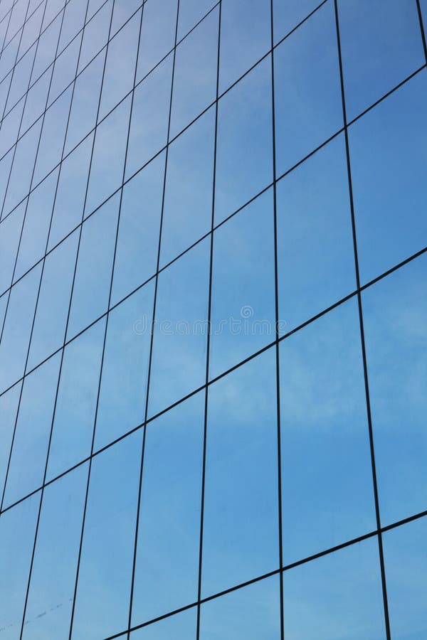 Glass wall of business center