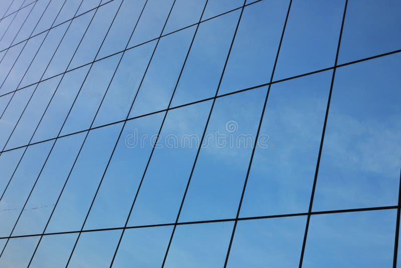 Glass wall of business center