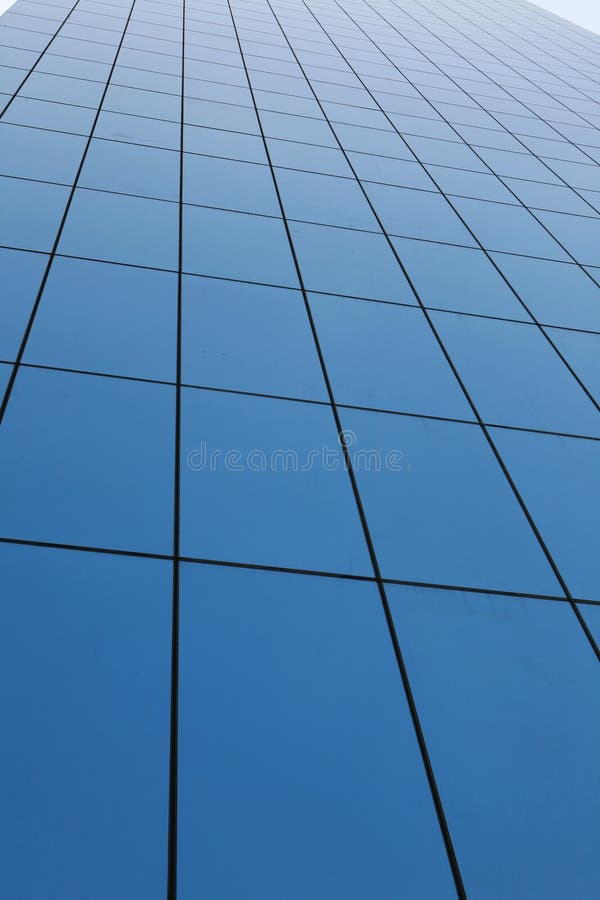 Glass wall of business center