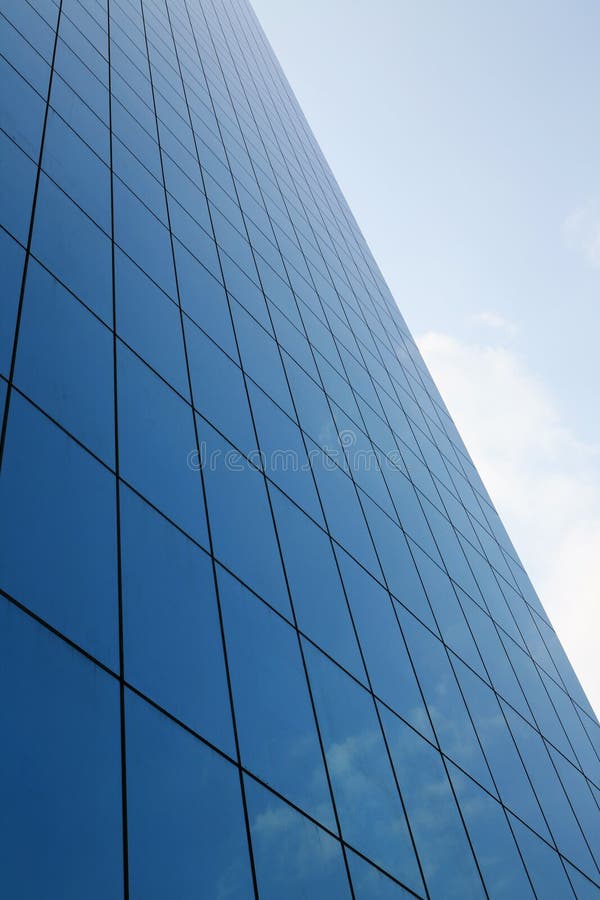 Glass wall of business center