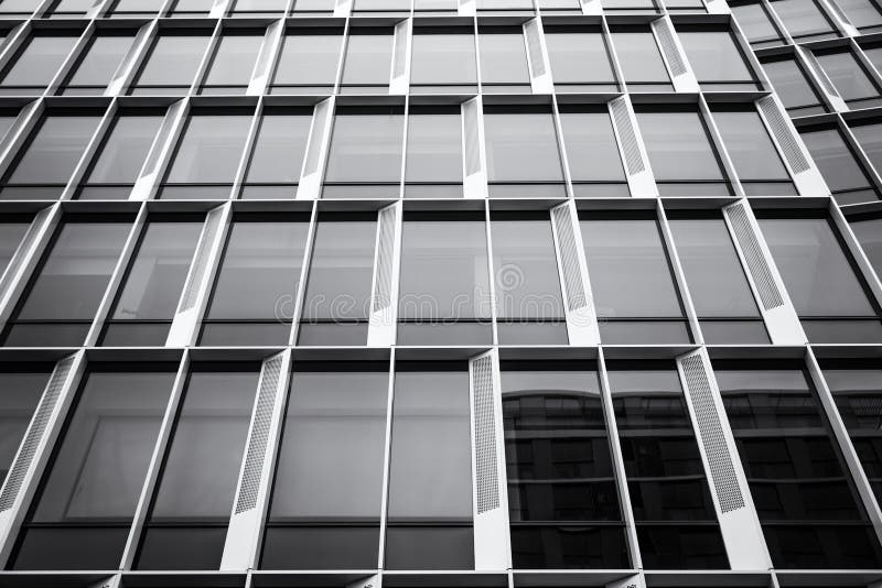 Glass Wall Exterior of High Rise Building Stock Image Image of modern