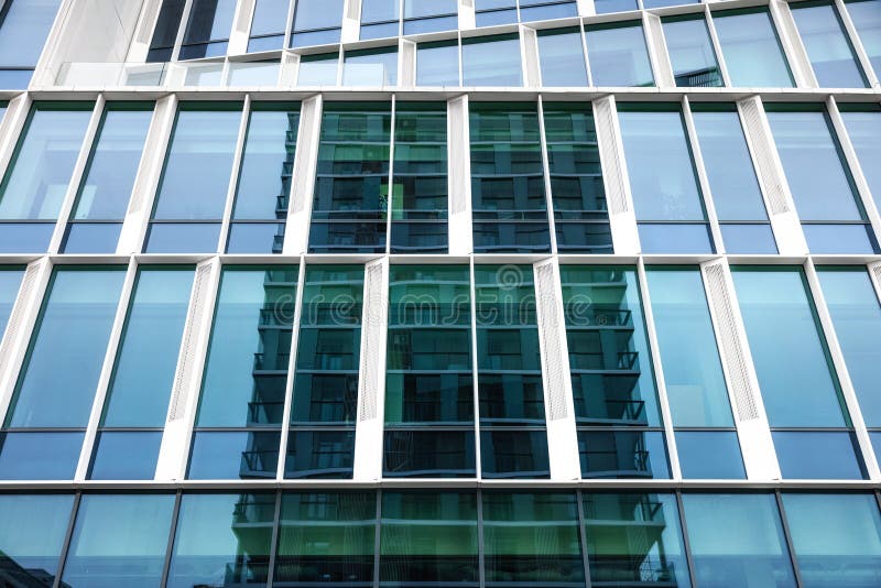 Glass Wall Exterior of High Rise Building Stock Photo Image of