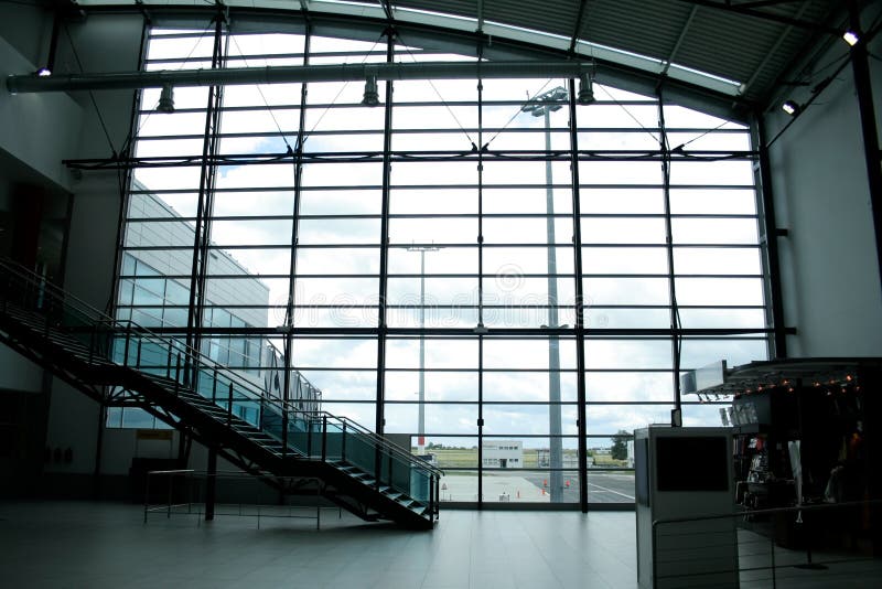 Glass Wall in International Airport Stock Photo Image of entrance, panel 11660708