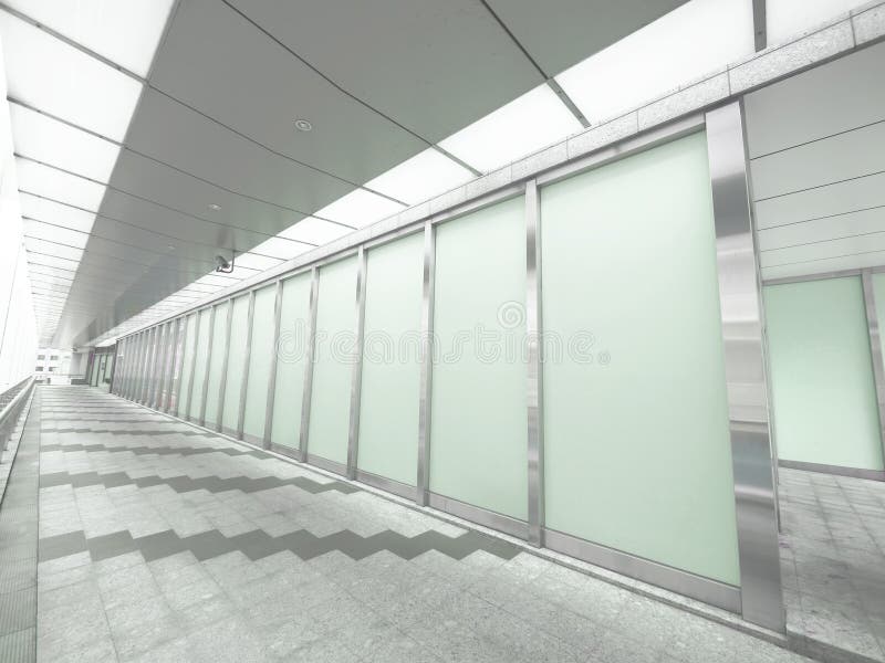 Glass wall and passageway royalty free stock photography