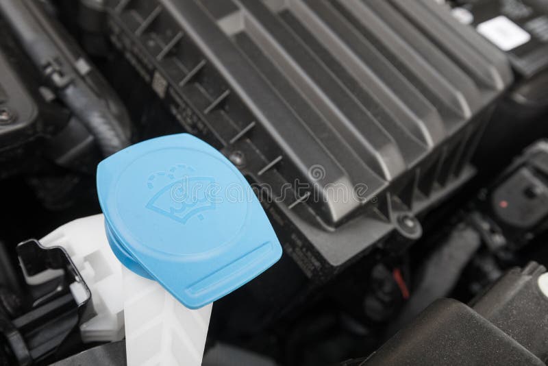 .glass Washer Reservoir Car Stock Photo Image of automotive, blue
