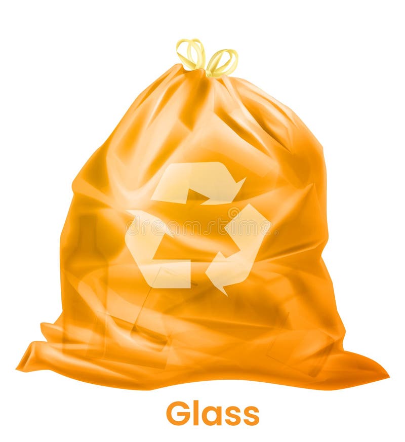Glass Waste Bag. Recycling Trash Stock Vector Illustration of vector