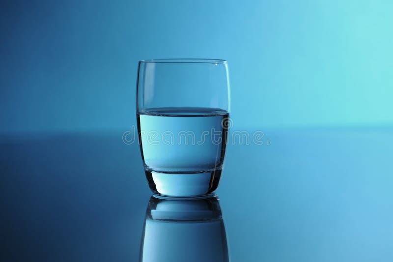 Half Empty or Half Full Glass of Water (1) Stock Image Image of