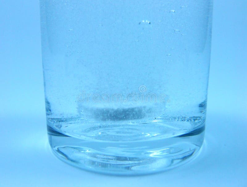 Glass of Water with Fizzy Tablet Stock Image Image of heartburn