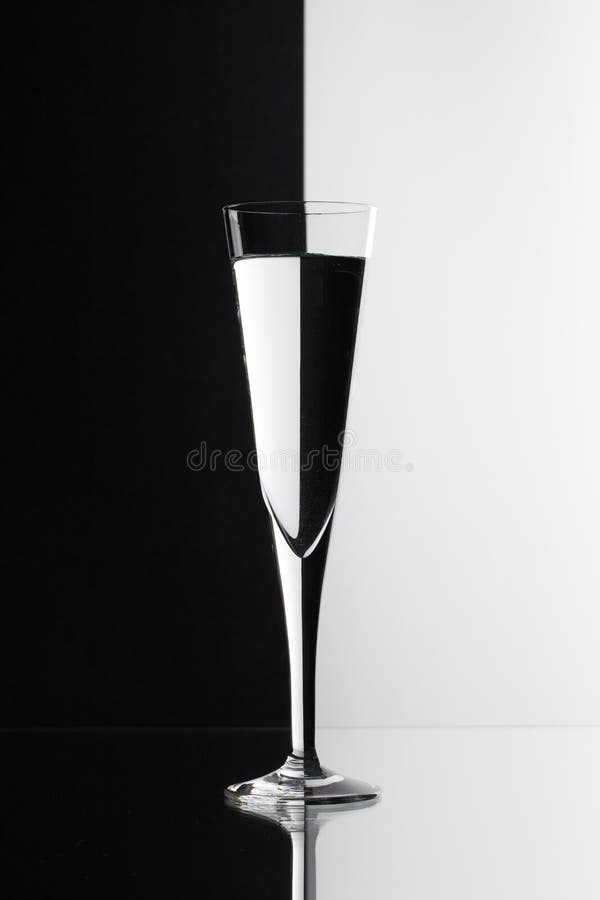Glass of Water on the Glass Desk Stock Image Image of goblet, drunk