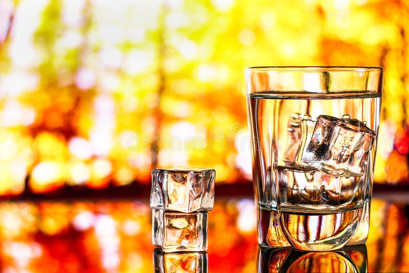 Glass of Water with Ice stock photo. Image of healthy 154841650