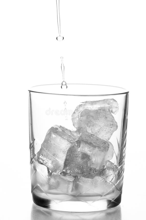 Glass with water and ice