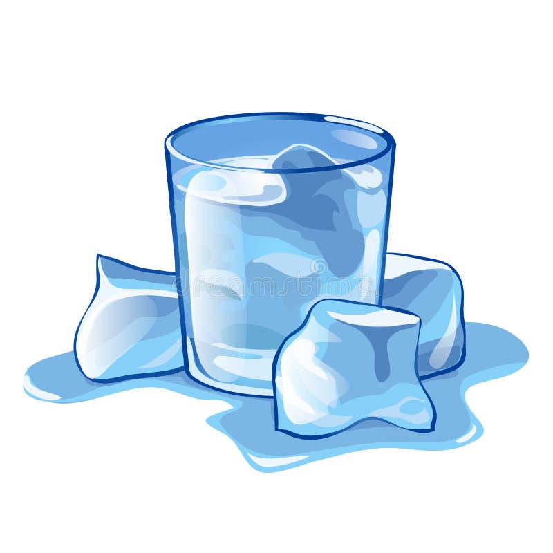 A Glass of Water with Ice Cubes Isolated on White Background. Vector Cartoon Close-up Illustration. Stock Vector - Illustration of drink, cocktail: 123388302 A Glass of Water with Ice Cubes Isolated on White Background. Vector Cartoon Close-up Illustration. Stock Vector - Illustration of drink, cocktail: 123388302