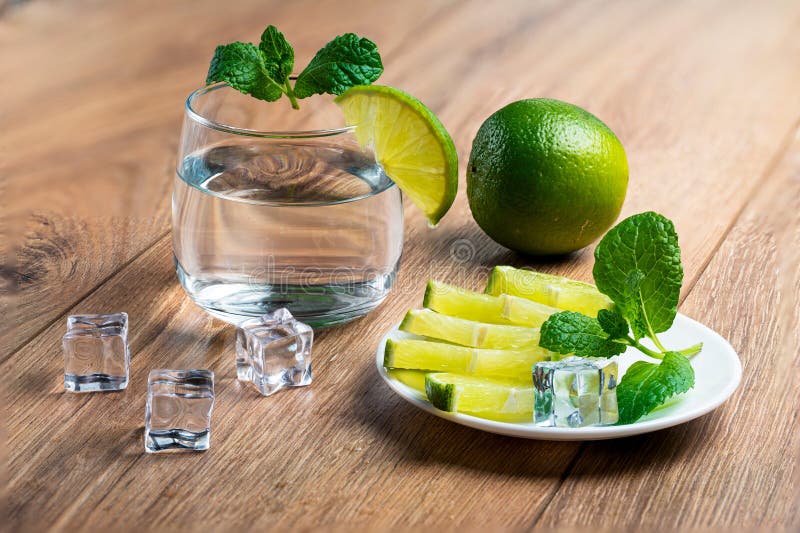 Glass of Water Lime and Mint Stock Image Image of mint, lime 271716023