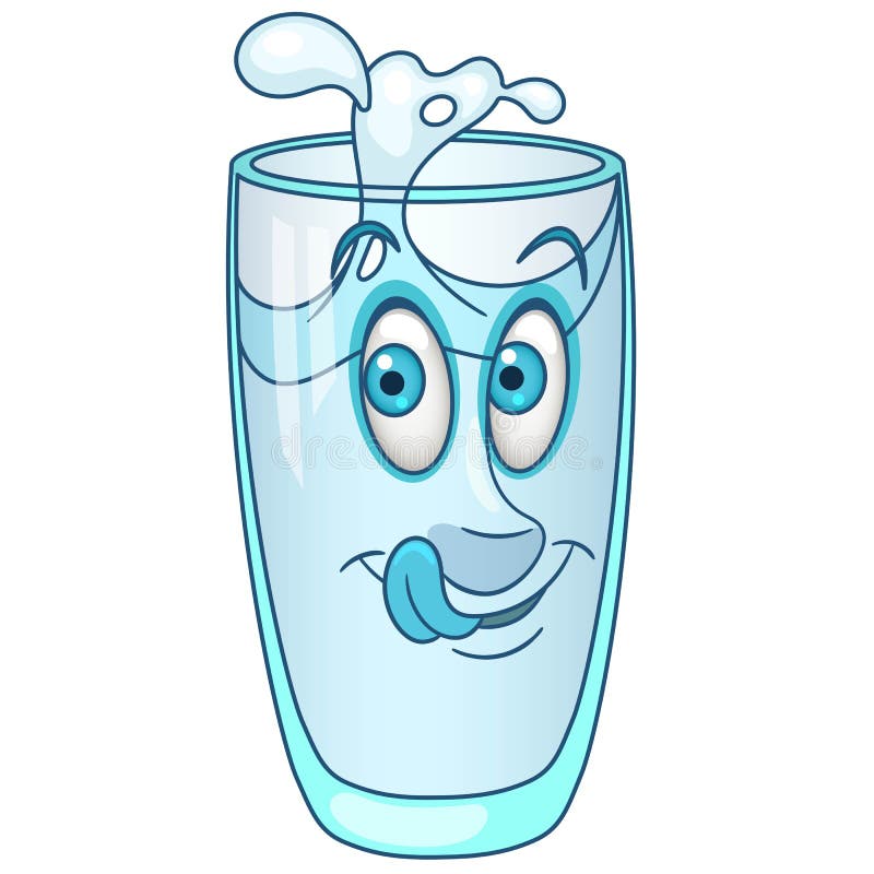 Cartoon water glass stock vector. Illustration of cartoon - 117315133