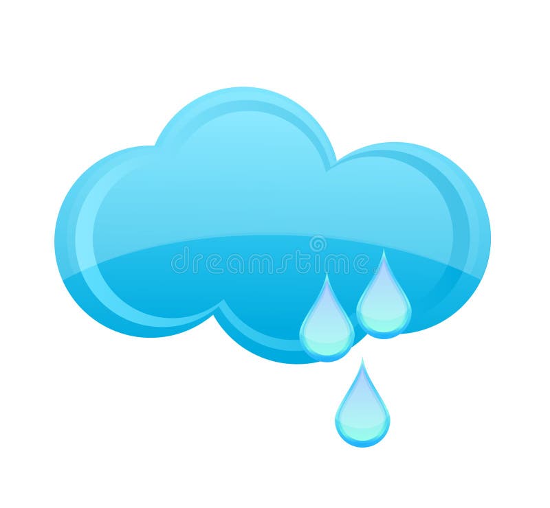 Glass weather cloud symbol isolated