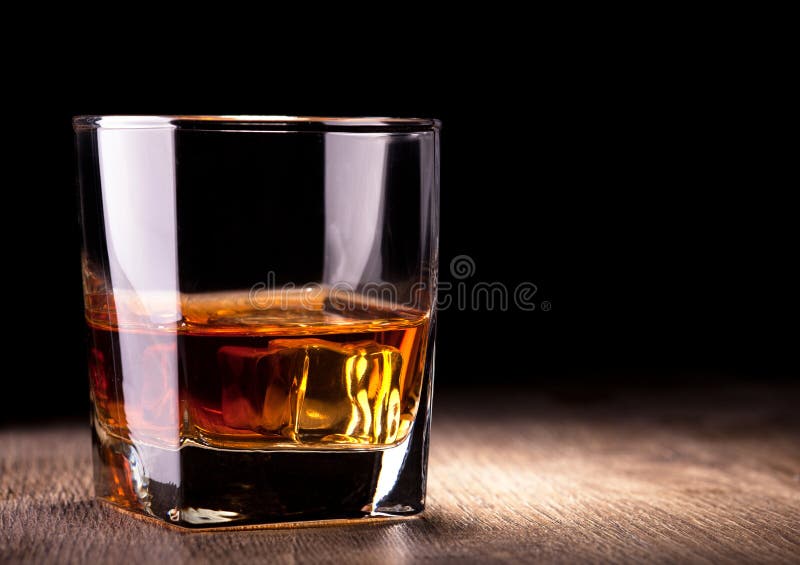 Glass with whiskey