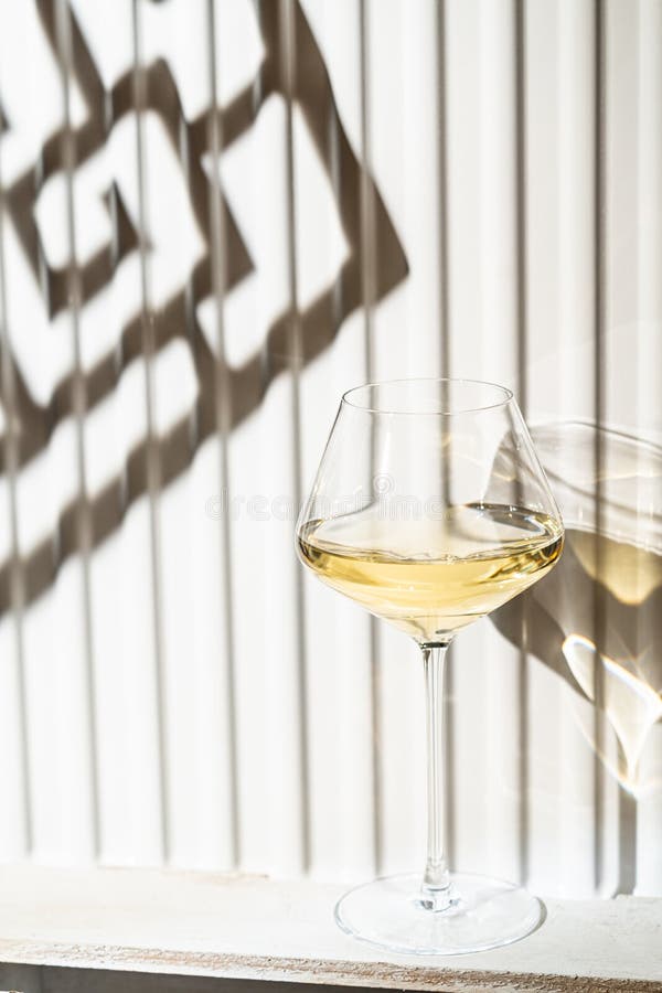 A glass of white wine