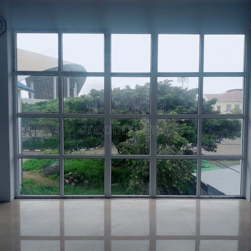 Glass window from pvc stock photo. Image of house, white 262265838