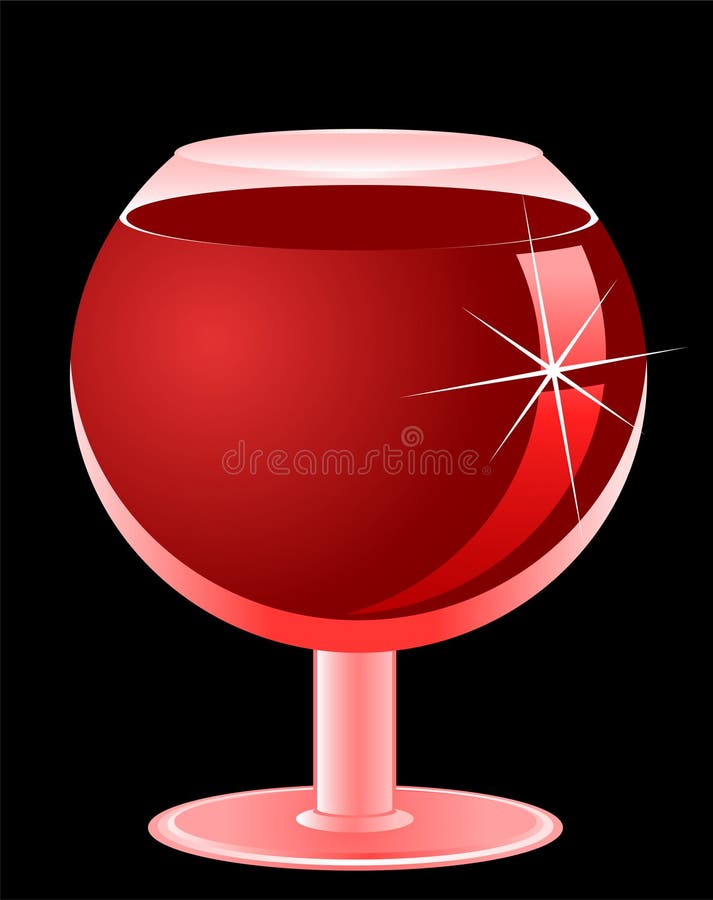 Glass with wine