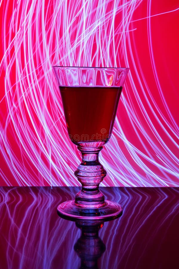 Glass of Wine and Abstract Light Stock Photo Image of fresh, holiday