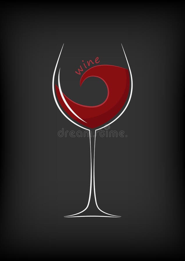 Set stylized wine glass stock vector. Illustration of leisure 28821557