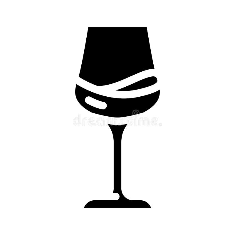 Glass of wine glyph icon vector illustration royalty free illustration