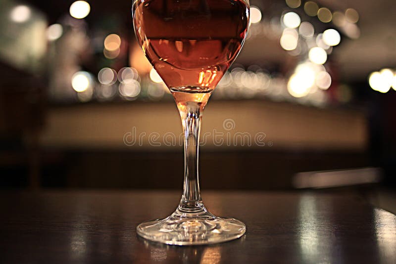 Glass of Wine in Restaurant Stock Photo Image of decor, night 59338062