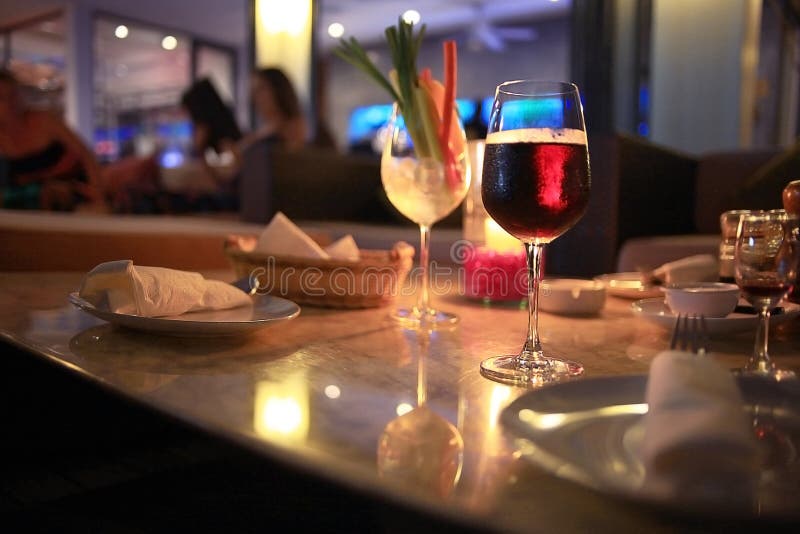 Glass of wine restaurant stock photo. Image of industry 58530548