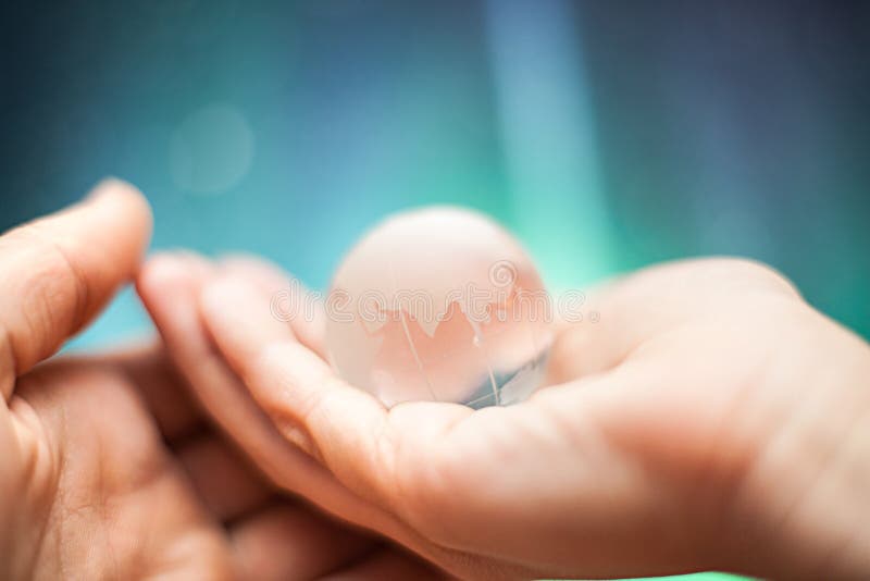 Kazakhstan, China, India and other countries in the glass globe in hands. Kazakhstan, China, India and other countries in the glass globe in hands