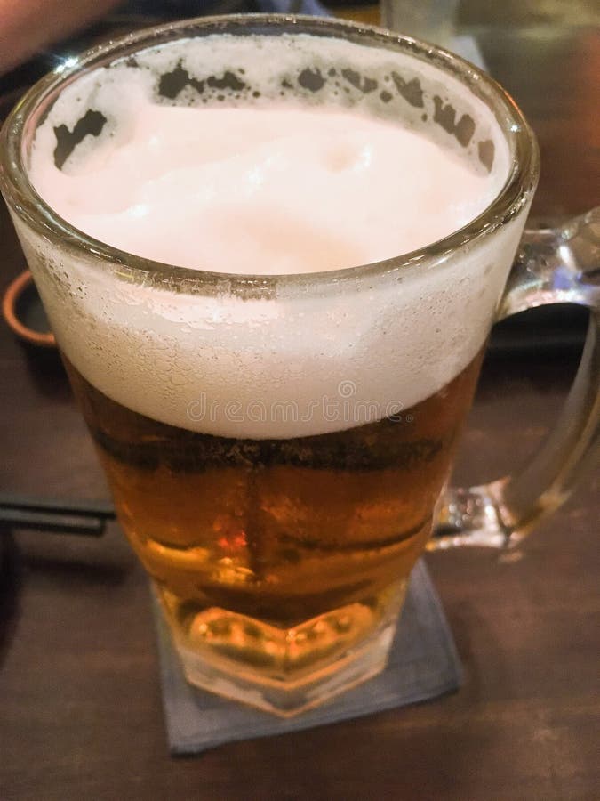 Glasses of Beer with Bubble Froth in Glass Stock Photo Image of booze