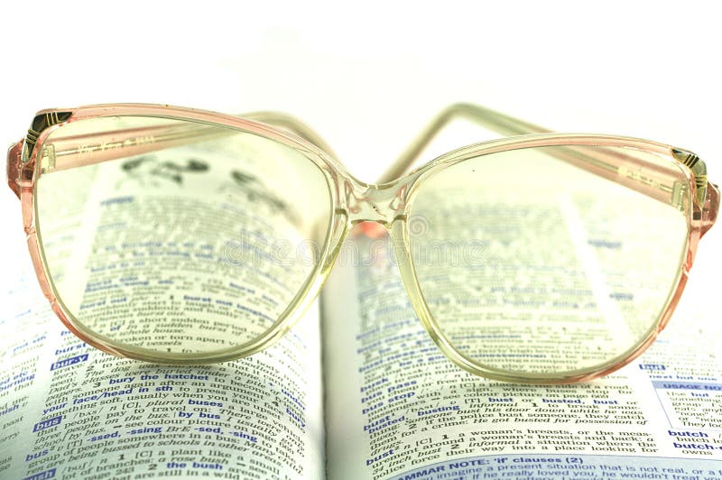 Glasses on the book stock photo. Image of book, object 21663012