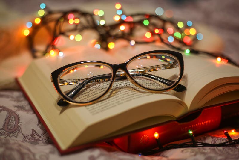 Glasses on book stock image. Image of girl, background 172680663