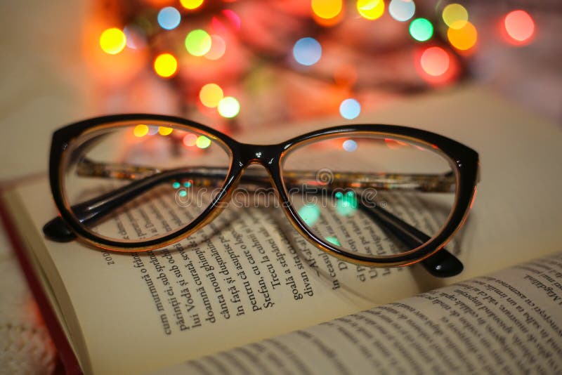 Glasses On Book Stock Image Image Of Cover Bokeh Closeup 172680659 