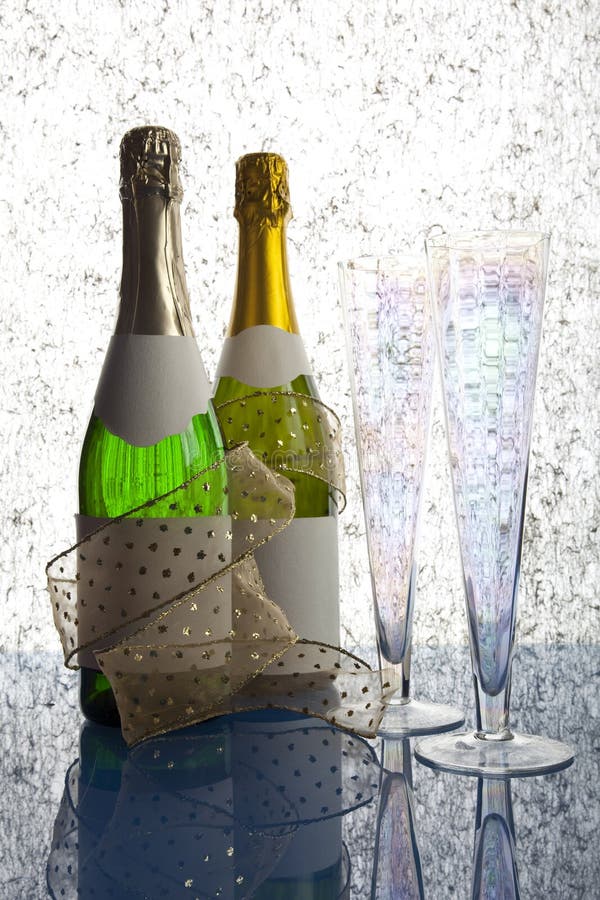 Glasses with champagne