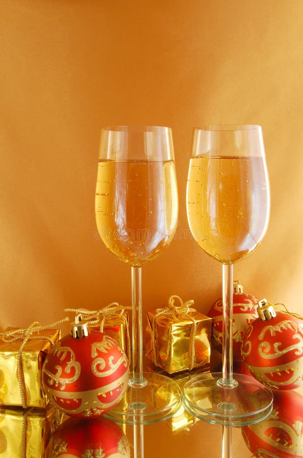 Glasses with champagne