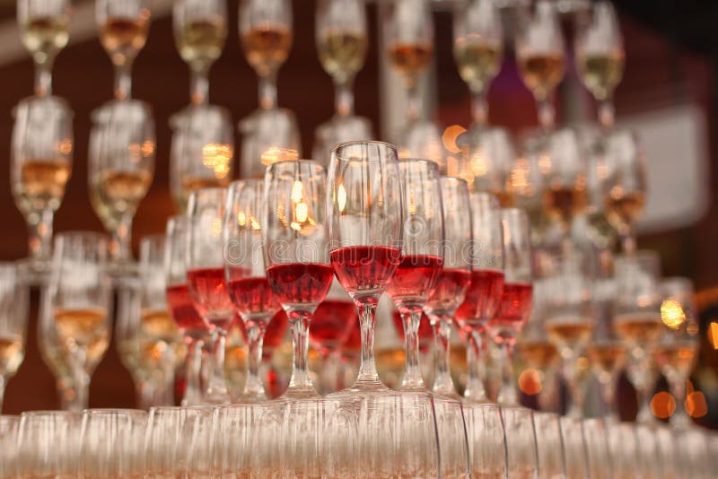 Wedding Glasses for Champagne or Wine Stock Photo Image of cocktail