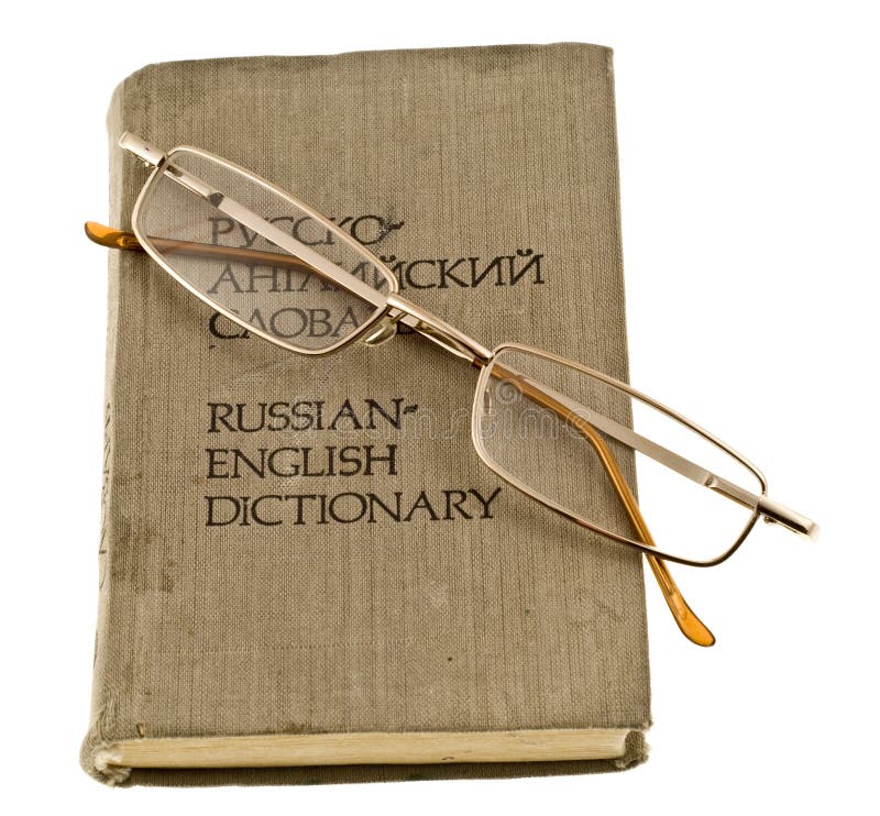 Glasses and dictionary