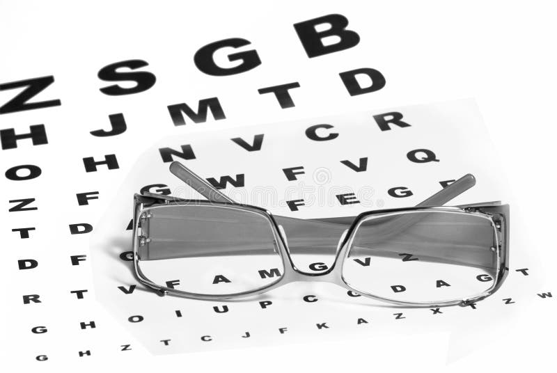 Glasses and eyechart stock photo. Image of medical, oculist 6198844