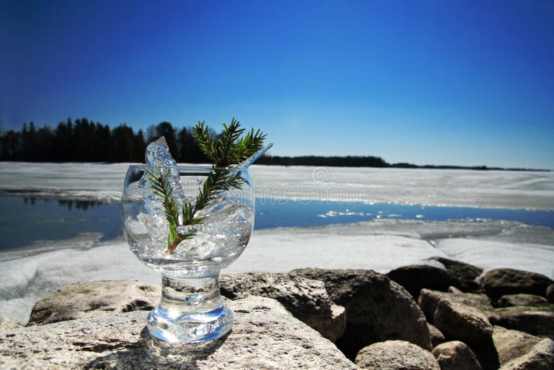 Glasses with ice