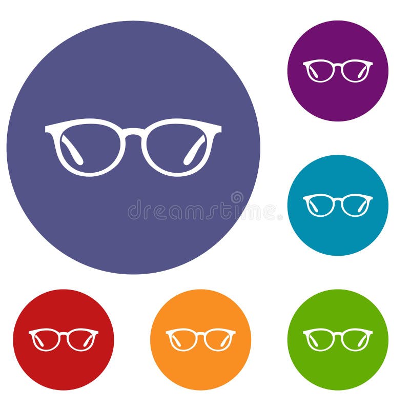 Glasses icons set stock vector. Illustration of medical 95830742