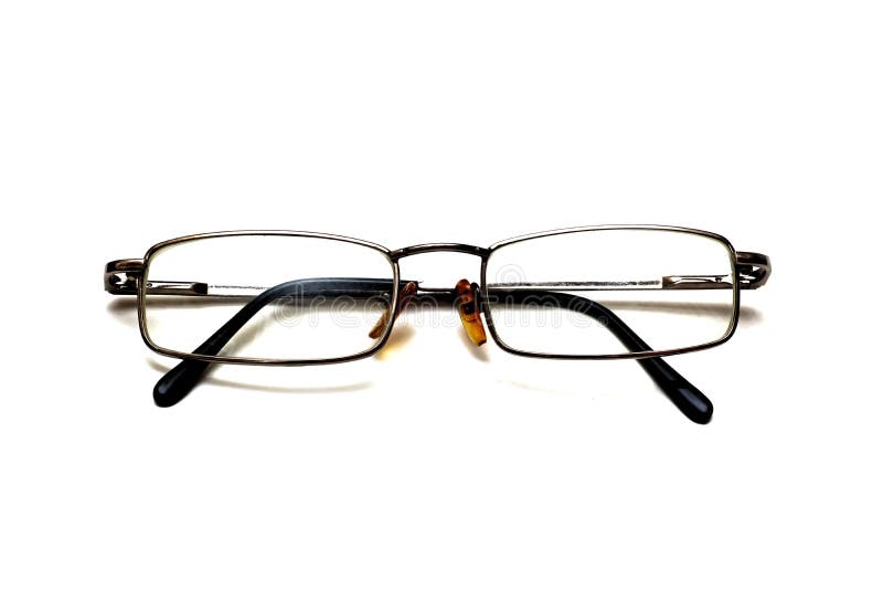 Glasses with metal frame, isolate on white background royalty free stock images Glasses with metal frame, isolate on white background royalty free stock images