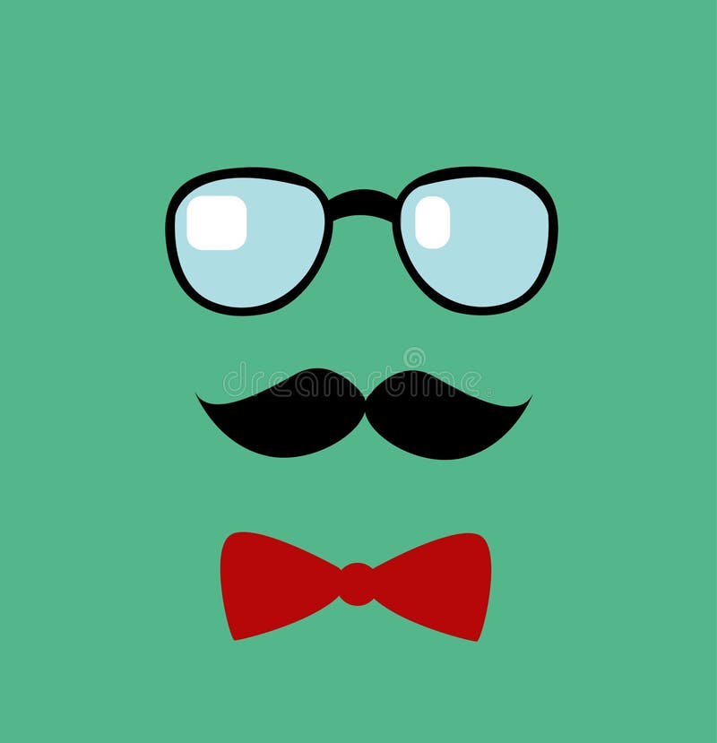 Hat, glasses and mustache stock vector. Illustration of beard 113038629