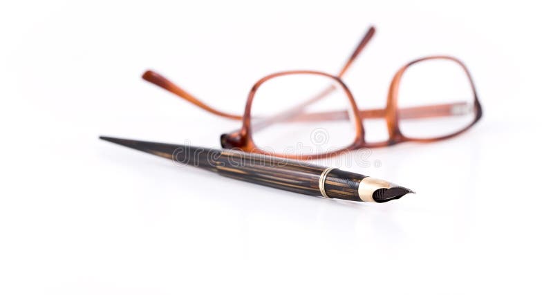 Glasses and pen.