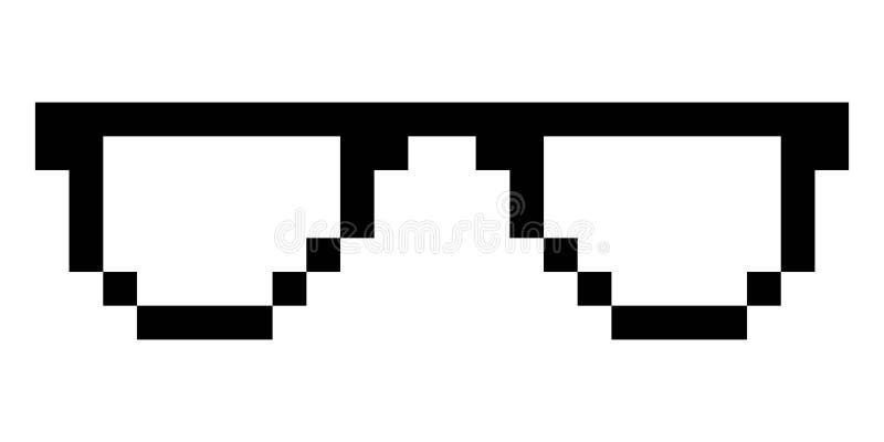 Glasses Pixel Icon Pixel Art Glasses of Thug Life Meme 8 Bit Stock  Illustration - Illustration of glases, funky: 87964845