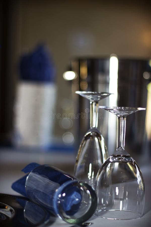 Glasses places on table stock image. Image of ceramic 180044837