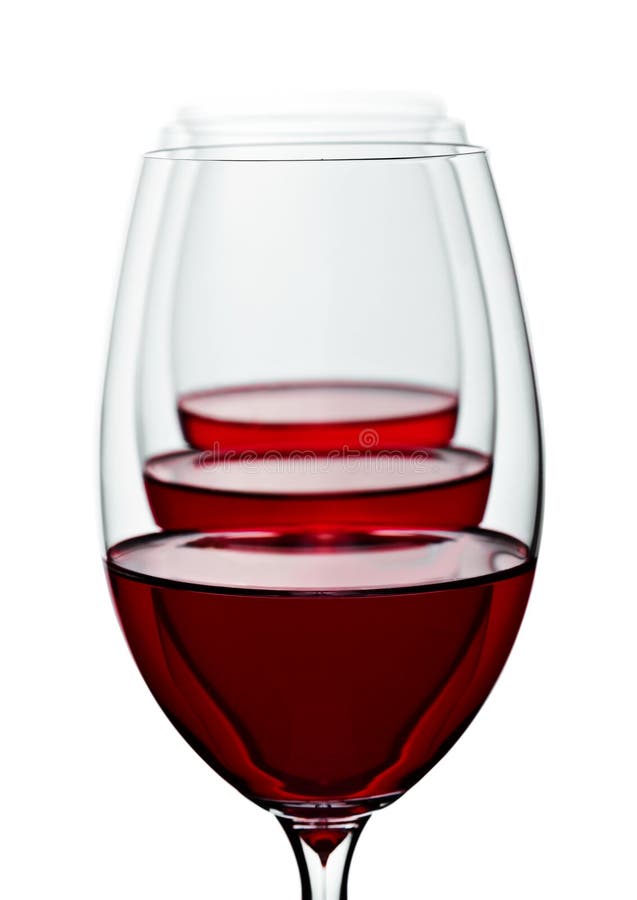 Glasses of red wine