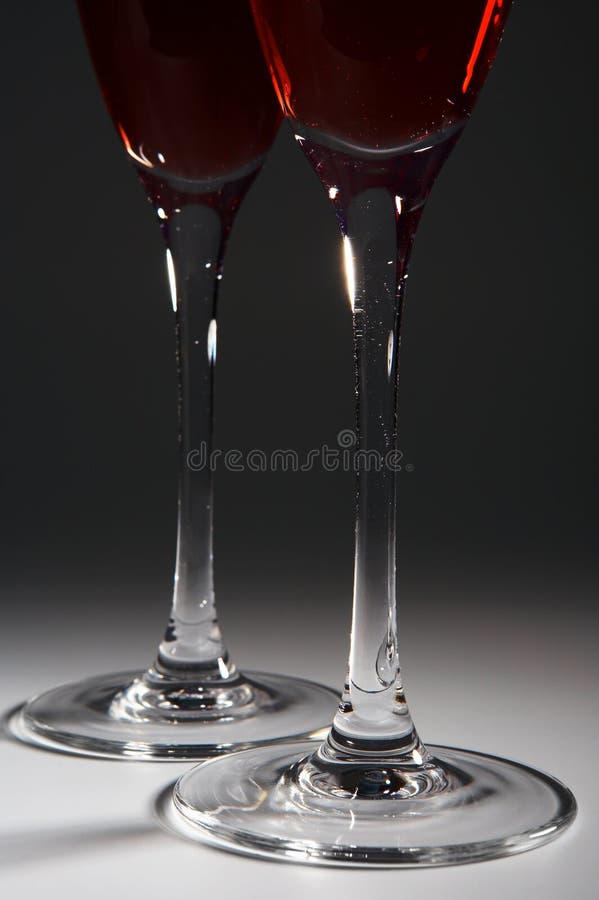 Glasses with red wine stock photos